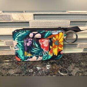 Vera Bradley RFID Deluxe Zip ID Happy Blooms
